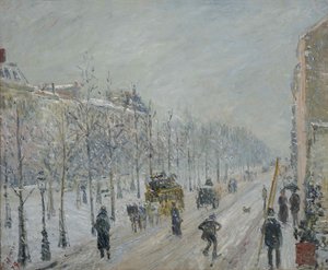 Los Bulevares, exteriores, efecto de nieve, 1879 de Camille Jacob Pissarro