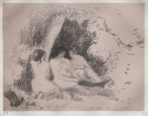 Mujeres desnudas, c. 1896 de Camille Jacob Pissarro