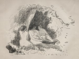 Mujeres desnudas, c. 1896 de Camille Jacob Pissarro