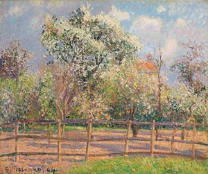 Perales en flor, Eragny de Camille Jacob Pissarro