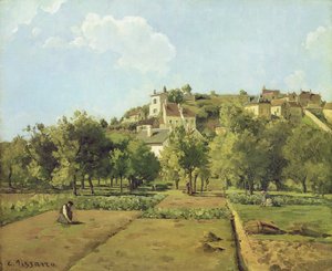 Pontoise, o Los Jardines del Hermitage, Pontoise, 1867 de Camille Jacob Pissarro