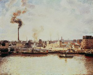 Muelle Saint-Sever en Rouen, 1896 de Camille Jacob Pissarro