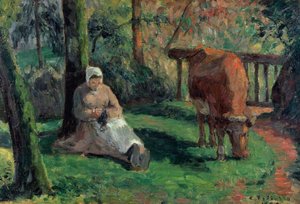 Pastora, Montfoucault, 1875 de Camille Jacob Pissarro