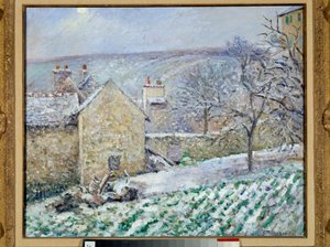 Efecto de nieve en el Hermitage de Camille Jacob Pissarro