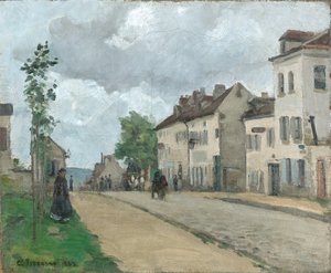 Straße en Pontoise (Rue de Gisors) de Camille Jacob Pissarro