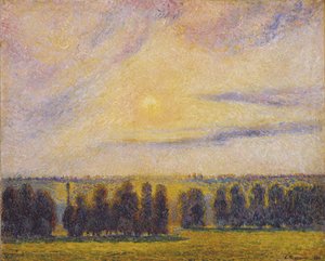 Atardecer en Éragny, 1890 de Camille Jacob Pissarro