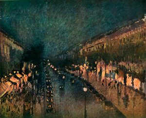 El Boulevard Montmartre de noche, 1897, 1937