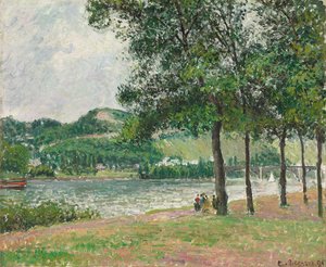 El Cours-la-Reine en Rouen, nublado, 1898 de Camille Jacob Pissarro