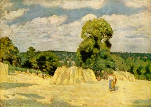 La cosecha, 1876, 1939 de Camille Jacob Pissarro