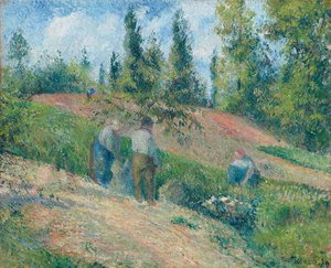 La cosecha, Pontoise, 1880 de Camille Jacob Pissarro