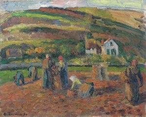 La Cosecha de Patatas, Pontoise de Camille Jacob Pissarro