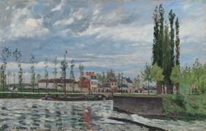 La esclusa en Pontoise, 1872 de Camille Jacob Pissarro