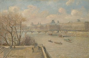 El Louvre desde el Pont Neuf de Camille Jacob Pissarro
