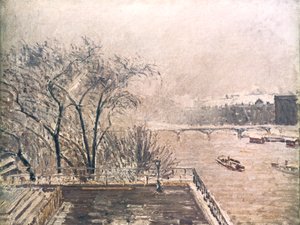 El Louvre bajo la nieve, 1902 de Camille Jacob Pissarro