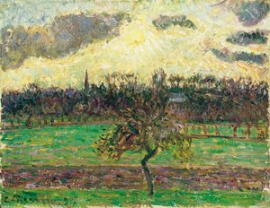 Los prados en Éragny, manzano, 1894 de Camille Jacob Pissarro