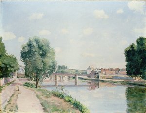 El puente ferroviario, Pontoise de Camille Jacob Pissarro