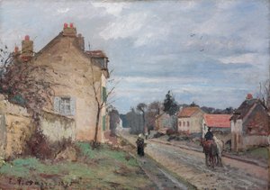 El camino a Louveciennes, 1872 de Camille Jacob Pissarro