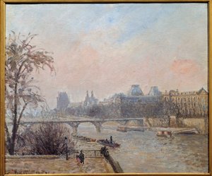 El Sena y el Louvre en 1903 de Camille Jacob Pissarro