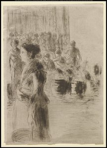 La sirvienta haciendo compras, 1888 de Camille Jacob Pissarro