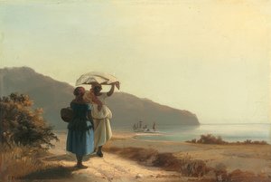 Conversación, St. Thomas. 1856 de Camille Jacob Pissarro