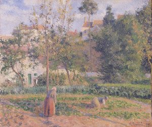 Huerto en el Hermitage, Pontoise, 1879 de Camille Jacob Pissarro