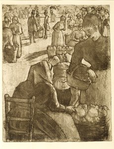 Mercado de Vegetales en Pontoise, 1891