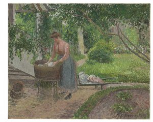 Lavandera en el jardín de Eragny, 1899