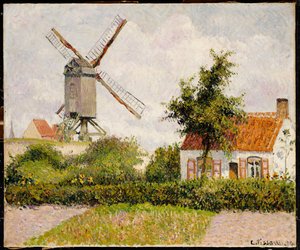 Molino de viento en Knokke, Bélgica, 1894