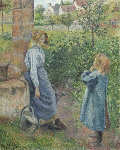 Mujer y Niño en el Pozo, 1882