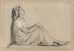 Joven mujer negra sentada de Camille Jacob Pissarro
