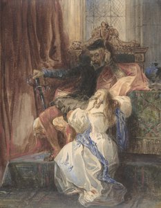 El perdón rechazado de Kenilworth de Sir Walter Scott, ca. 1826-29 de Camille Joseph Etienne Roqueplan