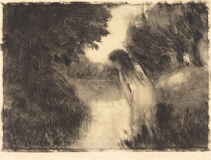 Un bañista de Camille Pissarro
