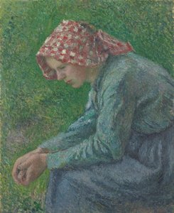 Una campesina sentada