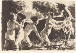Bañistas luchando, c. 1896