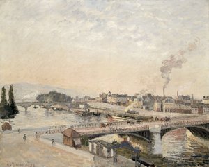 Puentes Boieldieu y Corneille de Camille Jacob Pissarro