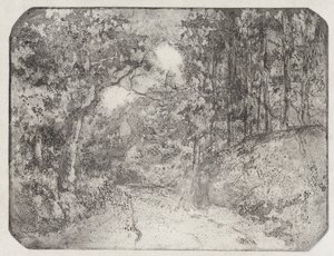 Camino bajo los árboles en Pontoise, 1879 de Camille Pissarro