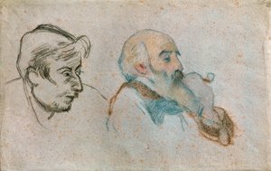 Retratos dobles de Gauguin y Pissarro ... de Camille Pissarro