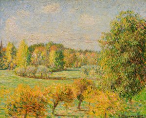 Efecto de otoño, el nogal, Eragny de Camille Pissarro
