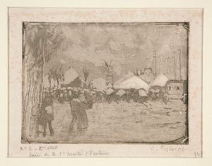 Feria de San Martín, ? Pontoise (Feria de San Martín, en Pontoise) de Camille Pissarro