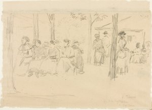 Fiesta en Pontoise de Camille Pissarro