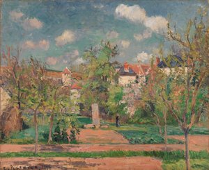Jardín a pleno sol de Camille Pissarro