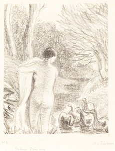 Niña de los gansos desnuda de Camille Pissarro