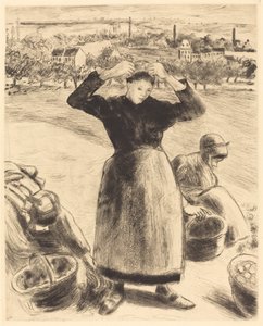 Cosecha de patatas de Camille Pissarro