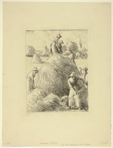 Los segadores de Eragny de Camille Pissarro