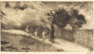 Pastoreando las Vacas al Anochecer (Vachère le soir)