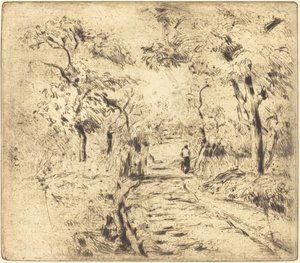 En los campos de Ennery de Camille Pissarro