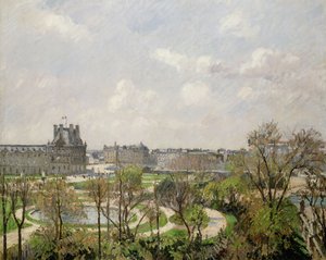 Jardín de las Tullerías, mañana de primavera; Jardin des Tuileries, Matin, Printemps, 1900 de Camille Jacob Pissarro