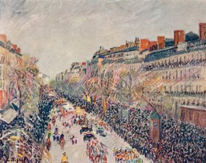 La Mi-Careme en los Bulevares de Camille Jacob Pissarro
