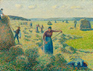 Henificación, Eragny (Francia) (La henificación, Eragny) - Pintura de Camille Pissaro (1830-1903), óleo sobre lienzo