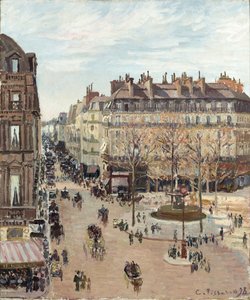 La rue Saint-Honoré de Camille Pissarro